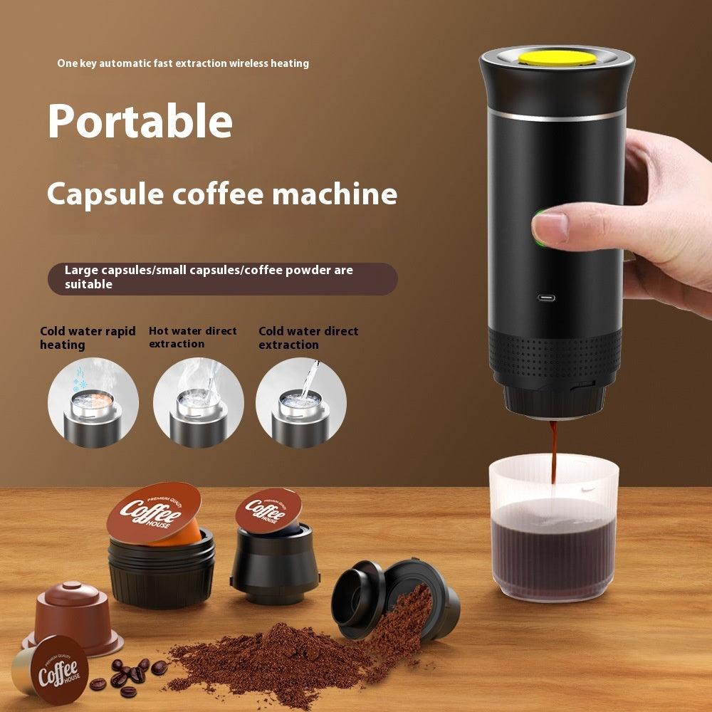 SmartEase™ 3-in-1 Portable Espresso Maker — Rechargeable Mini Coffee Machine for Travel