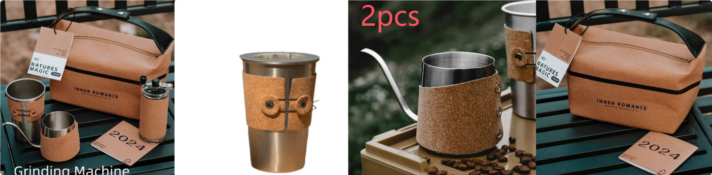 Portable Cork Series Hand Made Coffee Maker Gift